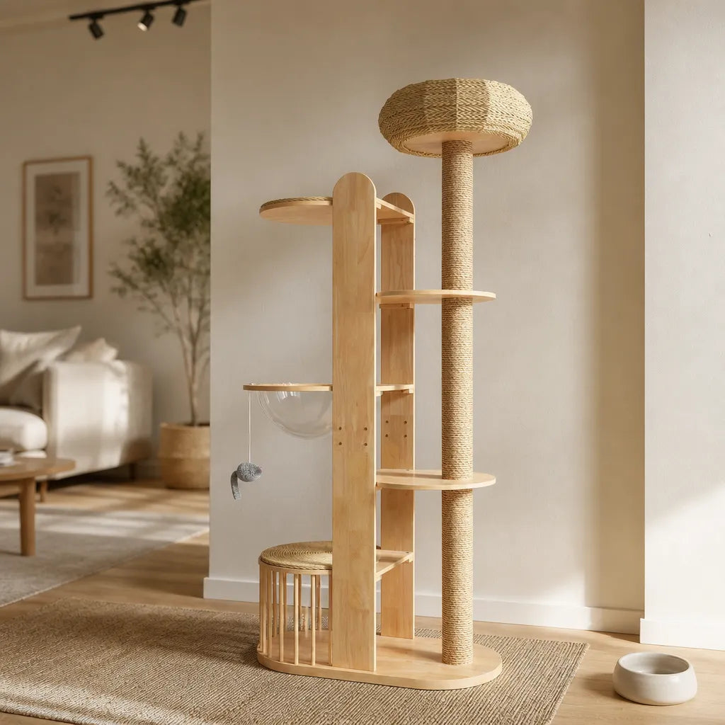 Yulan Meuble d'Escalade de Luxe pour Chats